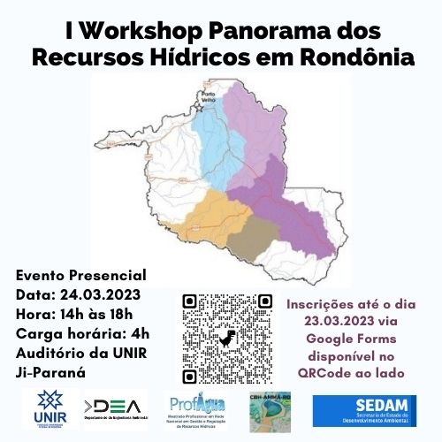 Divulgação do I Workshop Panorama dos Recursos Hídricos em Rondônia